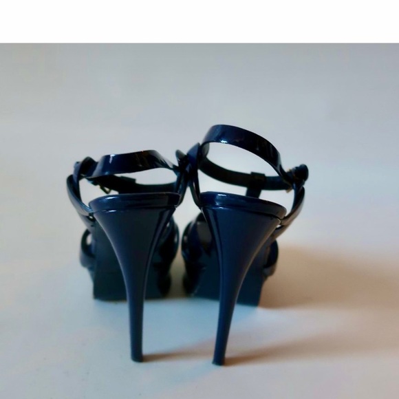 YSL TRIBUTE PATENT LEATHER PLATFORM HEELS 37 Yves Saint Laurent - Picture 3 of 7